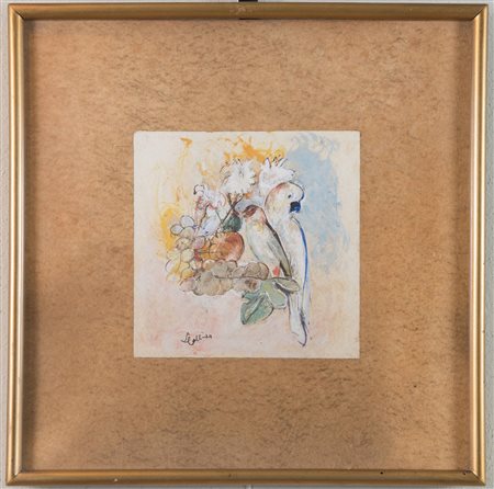 LEA COLLIVA (Bologna 1901 - 1975) “Senza titolo”. Olio e tecnica mista su...