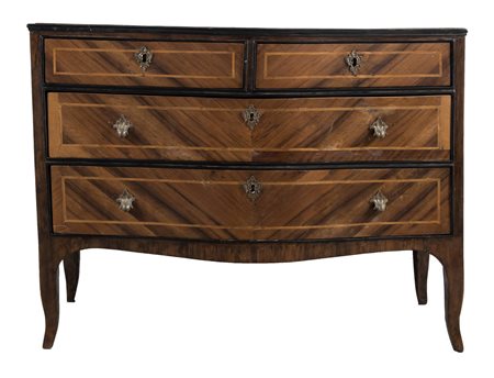 Cassettone. Area emiliana, metà del XVIII secolo. Presenta fronte e fianchi...