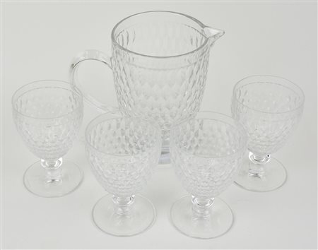 LOTTO COMPOSTO DA 4 BICCHIERI IN VETRO E UNA CARAFFA VILLEROY E BOCH...