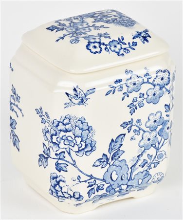 SCATOLA DA THE, DI FORMA RETTANGOLARE E CON COPERCHIO, MANIFATTURA INGLESE...