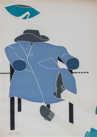 Emilio Tadini (Milano 1927 – 2002), “Figura con cappello”, 1967.