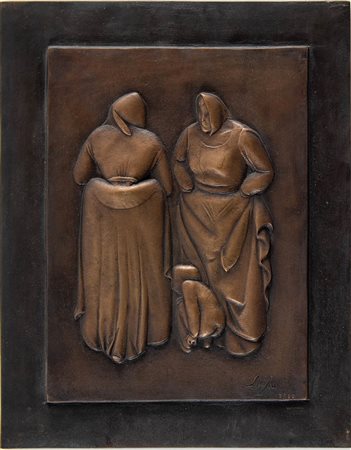 SEPO, Severo Pozzati (Comacchio 1895 – Bologna 1983), “Donne con bambino”.