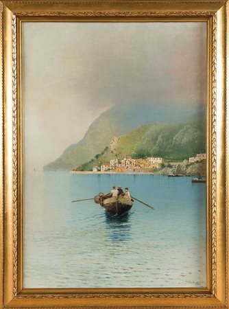 Salvatore Petruolo (Catanzaro 1857 – Napoli 1946), “Costiera Amalfitana”, 1887.