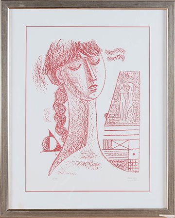 Mario Tozzi (Fossombrone 1895 – Saint-Jean-du-Gard 1979), “Testa femminile”, 1969.