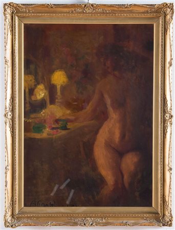 Alfredo Protti (Bologna 1882 – 1949), “Alla toilette”, 1913.