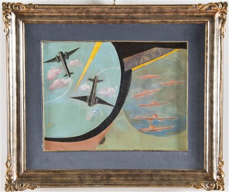 Guglielmo Sansoni detto Tato (Bologna 1896 - Roma 1974), 'Marciare non marcire'.