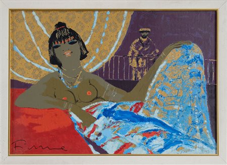 Salvatore Fiume (Comiso 1915 – Milano 1997), “Odalisca e Sceicco”.