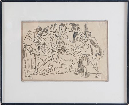 Corrado Cagli (Ancona 1910 – Roma 1976), “Scena classica”.