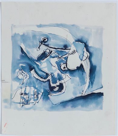 Afro Basaldella (Udine 1912 – Zurigo 1976), “Composizione in blu”.