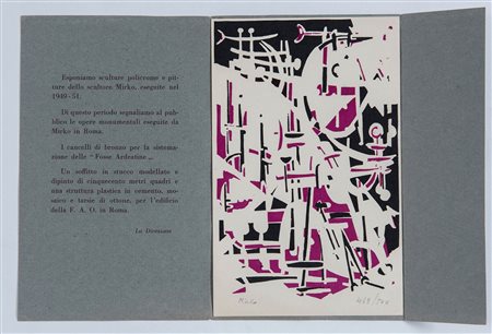 Mirko Basaldella (Udine 1910 – Cambridge 1969), “Senza titolo”.