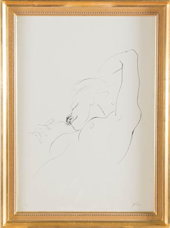 Renato Guttuso (Bagheria 1911 – Roma 1987), “Nudo femminile”.