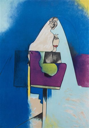 Gianni Dova (Roma 1925 – Pisa 1991), “Senza titolo”.