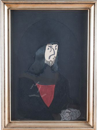 José García Ortega (Arroba de los Montes 1921 – Parigi 1990), “Autoritratto del Prado –