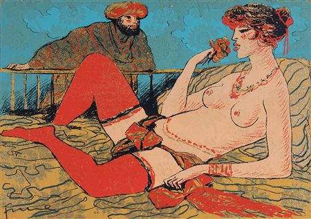 Salvatore Fiume (Comiso 1915 – Milano 1997), “Arrivo dello Sceicco”.