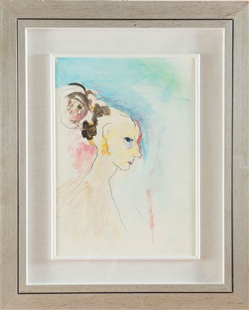 Ernesto Treccani (Milano1920 – 2009), “Donna di profilo”.