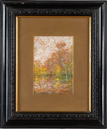 Augusto Burchi (Firenze 1853 – 1919), “Paesaggio”, 1891.