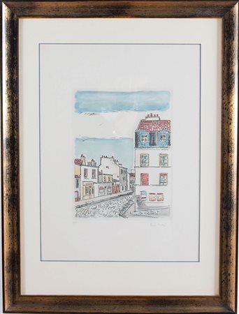 Orfeo Tamburi (Jesi 1910 – Parigi 1994), “Scorcio Parigino”.