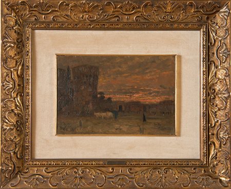 Beppe Ciardi (Venezia 1875 – Quinto di Treviso 1932), “Rocca di Lugo di Romagna”, 1917/18.
