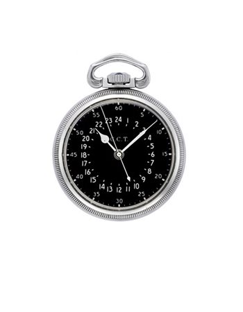 HAMILTON WATCH & Co
Orologio da tasca da uomo in acciaio militare, con cassa a