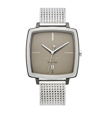 ALFEX
Orologio da polso da uomo in acciaio
Anni 2000
Quadrante e cassa firmati