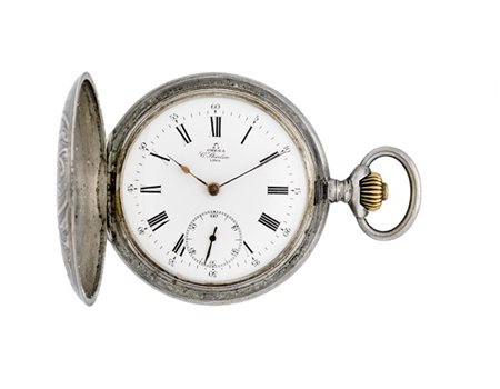 OMEGA
Orologio da tasca da uomo in argento, savonnette
Epoca inizio secolo XX
Q