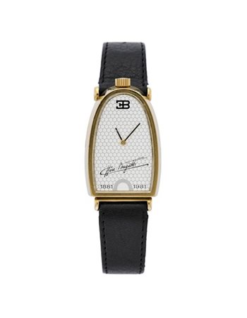 ETTORE BUGATTI 
Orologio da polso da uomo in metallo
Anni '80
Quadrante firmato