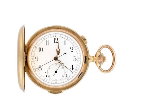 MISTRAL 
Orologio da tasca da uomo in oro 18K, savonnette
Epoca secolo XX
Cassa