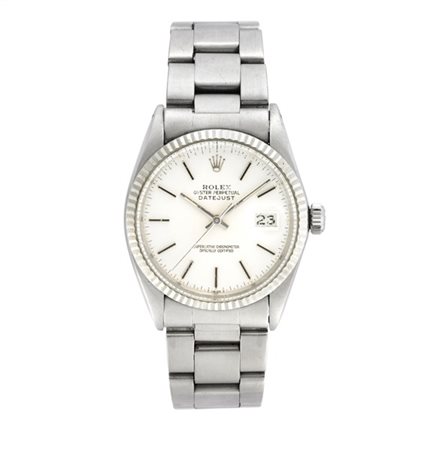 ROLEX DATEJUST
Orologio da polso da uomo in acciaio, cassa in tre corpi, lunett