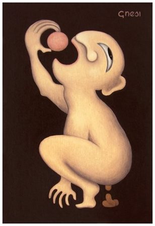 PIERO GNESI Pisa 1920 – 1995 Senza titolo Olio su cartone telato 30 x 20....