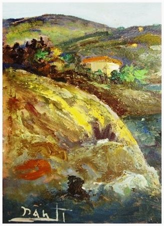 ALVARO DANTI Livorno 1911 – 1985 Senza titolo Olio su tavola 35 x 26. Firma...