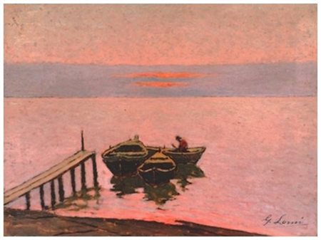 GIOVANNI LOMI Ardenza 1889 – 1969 Senza titolo Olio su faesite 30 x 40. Firma...