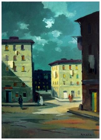 RENATO NATALI Livorno 1883 – 1979 Casa di Mascagni Olio su tavola 50 x 35....