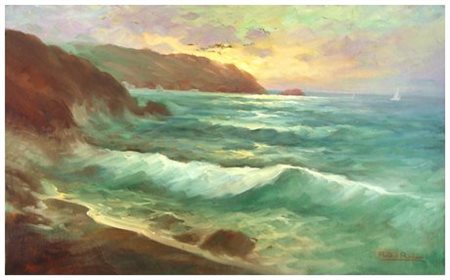 RAFFAELE DEL ROSSO Orbetello 1859 – 1927 Senza titolo Olio su tavola 31,7 x...