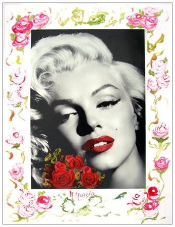 MARIA MURGIA Ossi 1935 Omaggio a Marilyn Monroe 2011 Pittura su stampa...
