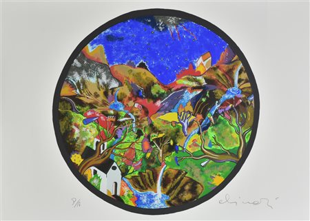 Luca Alinari NOTTURNO litografia su carta Fabriano, cm 50x70; es. prova...