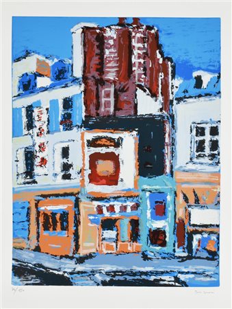 Orfeo Tamburi PARIGI litografia su carta Fabriano, cm 70x50 esemplare 74/150...