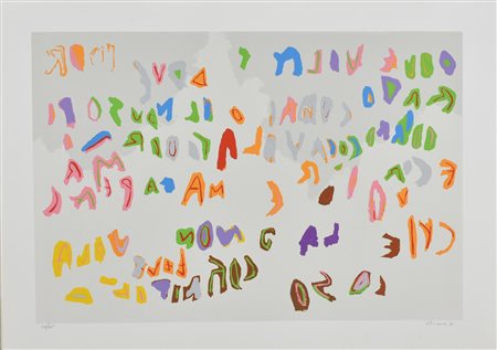 Renzo Nucara SENZA TITOLO coppia di serigrafie su carta, cm 50x70 ciascuna;...