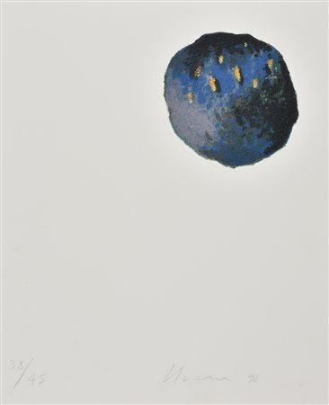 Renzo Nucara SENZA TITOLO coppia di serigrafie su carta con applicazione, cm...