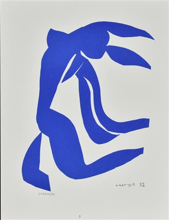 Henri Matisse LA CHIOMA litografia su carta (d'apres), cm 43x33,5; es....
