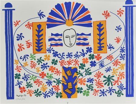 Henri Matisse APOLLO litografia su carta (d'apres), cm 33,5x43; es. CXLII/CC...