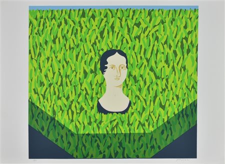 Concetto Pozzati RITRATTO serigrafia su carta, cm 50x70; es. 21/150 firma