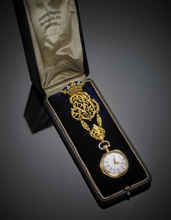 LEFEBVRE FILS AÎNÉ'
Orologio da tasca con la sua castellana in oro giallo, perl
