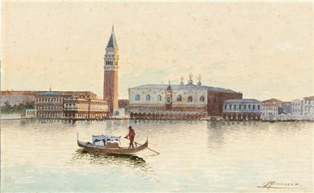 Andrea Biondetti "Canal Grande, Venezia" 
acquerello su carta (cm 15x25)
Firmato
