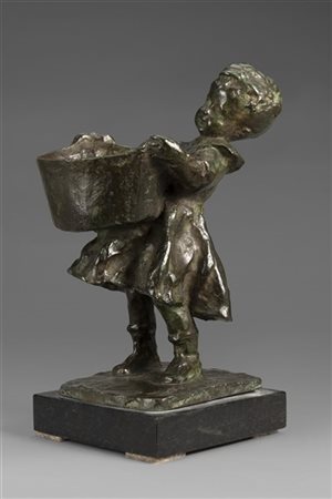 Egidio Boninsegna "Il paiolo" 
scultura in bronzo (h cm 18.5) poggiante su base