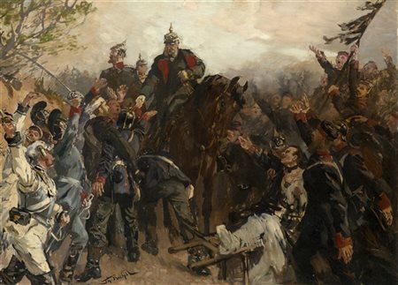 Theodor Rudolf Rocholl "Trionfo dell'Imperatore Francesco Giuseppe tra i soldati