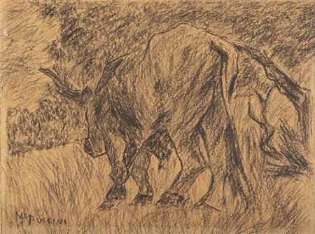 Mario Puccini "Al pascolo" 
disegno a matita su carta (cm 16x22)
Firmato in bass