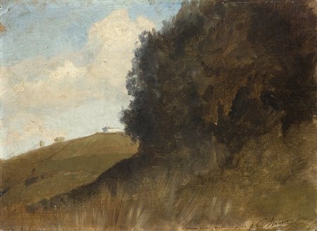 Vittorio Avondo "Roma, fuori Porta del Popolo" 
olio su cartone (cm 21,5x29,5)
F