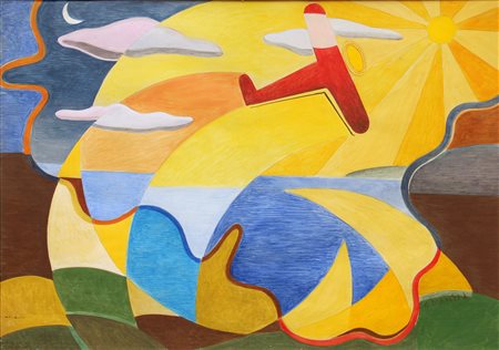 D'ANNA Giulio, Dinamismo di aereo Caproni + mare