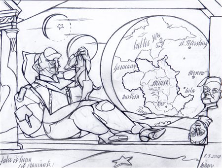 ADAMI  Valerio, Falce di luna (il tramonto)