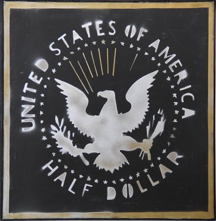 ANGELI  Franco, Half dollar (antipittura)